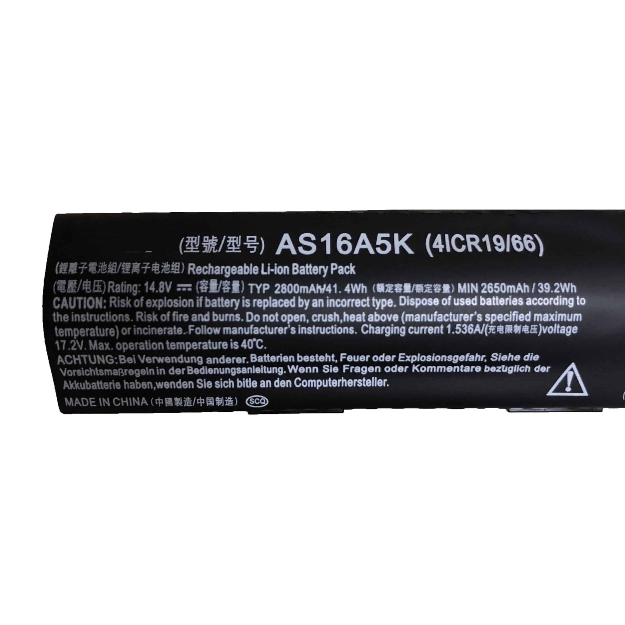 351_1 Bateria Acer AS16A5K 14.8V para Acer Aspire E15 E5-575 E5-575T E5-575Tg E5-553 E5-553G F15 F5-573 - Imagen 2