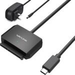 Adaptador USB-C a sata 2.5" y 3.5" TYPE C 3.2 Gen 2 hasta 10 Gbps 12V