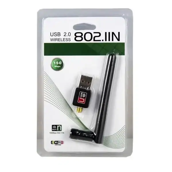 Adaptador USB Wi-Fi con Antena 150Mbps Win 10 11 MAC Linux - Imagen 2