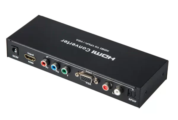 Conversor Hdmi a  VGA YPbPr Video componente L/R RCA Toslink - Imagen 2