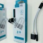 Conversor Iphone X a auxiliar P2 + Carga Lu-05 Luo