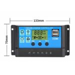 Controlador carga 12V 24V 60A Dual USB Solar Panel Bateria