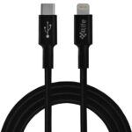 Cable USB-C a Lighting 1M Negro Nylon 18W 4Life - Imagen 2