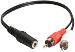 Cable Auxiliar 3.5 Hembra A 2 Rca Macho (P2H A 2Rcam)