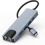 Conversor USB-C a Hdmi+Lan+USB3.0+Type C Carga 5 en 1 - Imagen 3