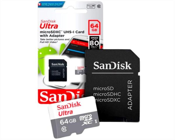 MemoriaORY CARD SANDISK SD64 MICR ULTRA C10 - Imagen 1