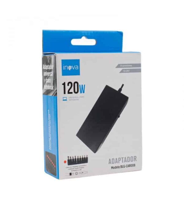 Cargador Universal para Notebook Inova 120W 9 Conectores - Imagen 1