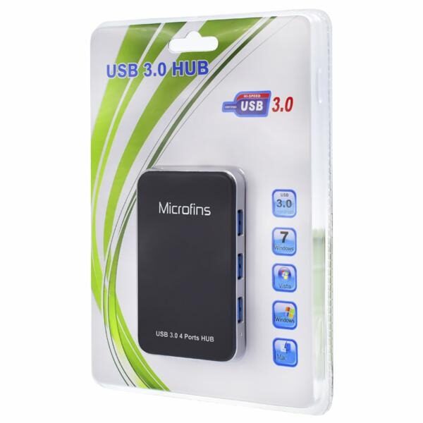 Hub USB 3.0 4P Microfins con Power