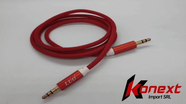 Cable AUXILIAR 3.5 1M LU-1115 COLORIDO ROJO - Imagen 1