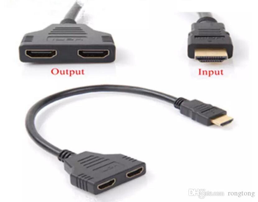 HDMI duplicador alta velocidad / HEC 1x2 con alimentación USB y