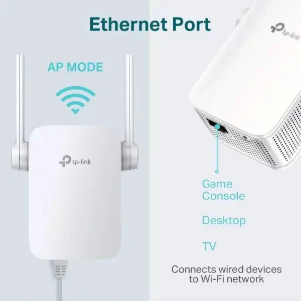 Repetidor Wi-Fi 300Mbps TL-WA855Re 2.4Ghz con 2 Antenas Extensor de señal - Imagen 3