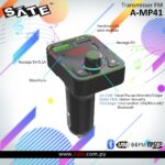 Transmisor FM A-MP41 BT Micro SD USB-C 12/24V RAINBOW LED 5V 3.1A - Imagen 2