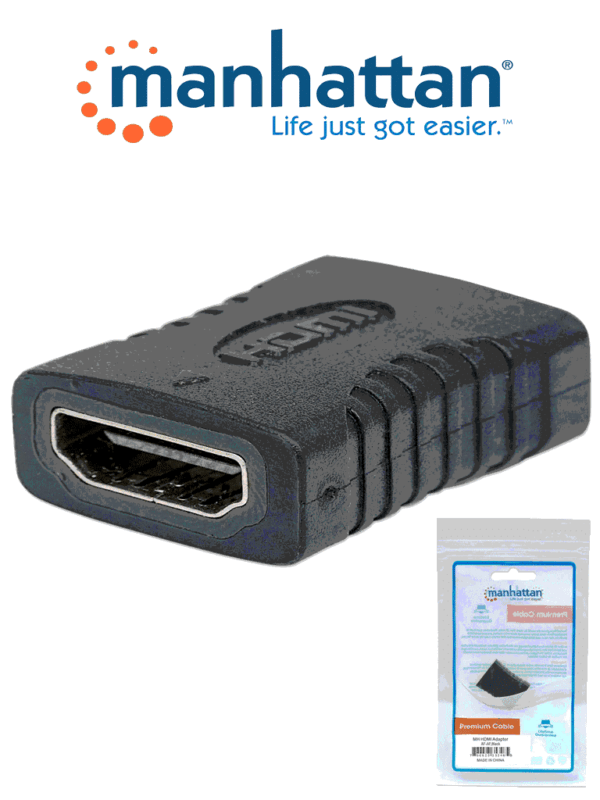 Union Hdmi conexion recta resolucion 4K@60Hz MANHATTAN 10.2 Gbps a 340 MHz. - Imagen 1