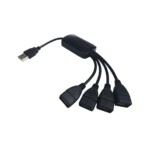 Hub USB 4P Pulpo A-Hub05 2.0 Negro