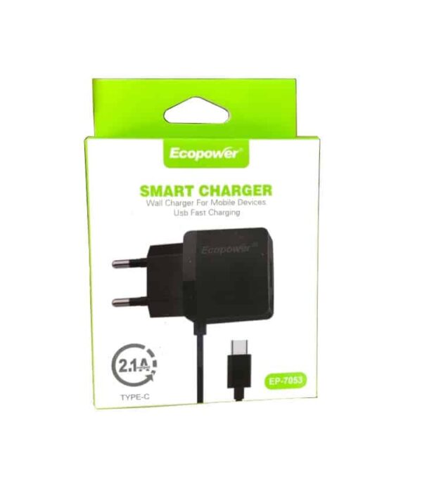 Cargador Cel Micro USB Ep-7069 Eco V8 + USB 5V 1A - Imagen 1