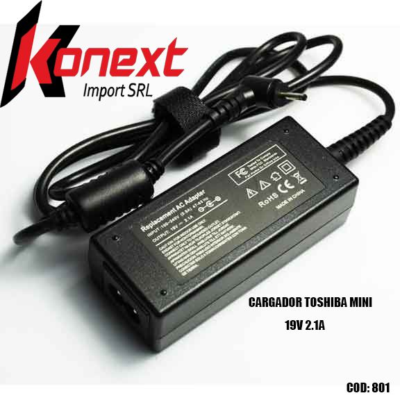 Cargador Toshiba 19V 2.1A 40W Mini