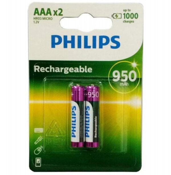 Pila Recargable AAA 950 mAh Pack 2 Unidades - Imagen 1