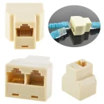 splitter RJ45 1X2 plastico BEIGE RJ45 - Imagen 2