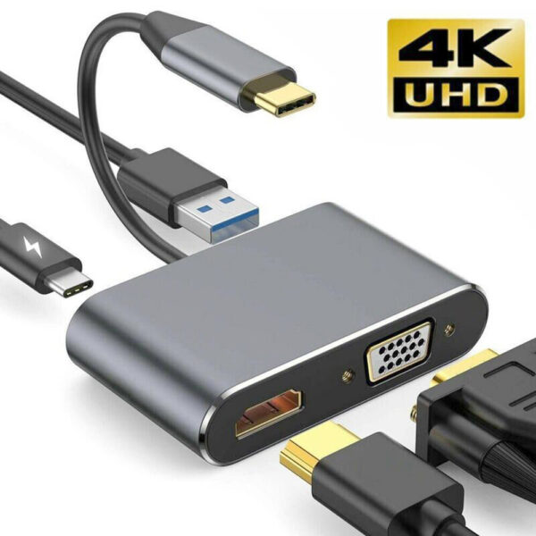 Adaptador USB-C a VGA