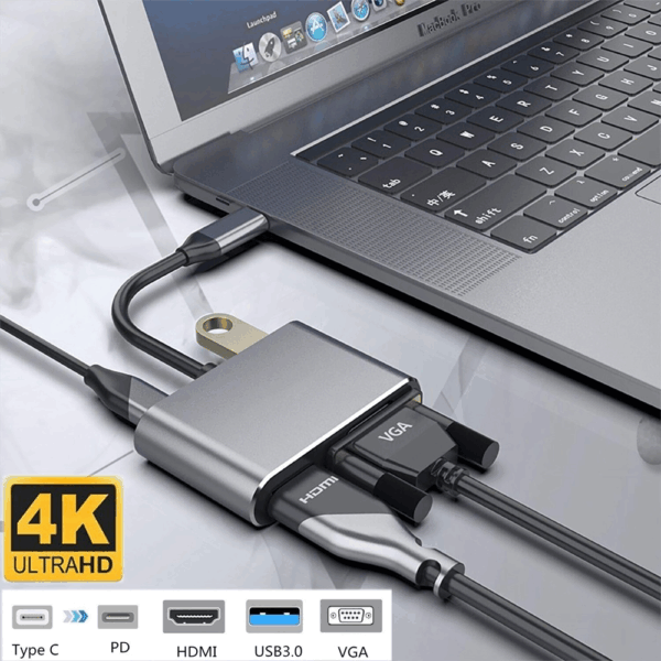 Adaptador USB-C a VGA