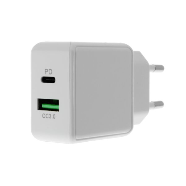 Cargador QC3.0inteligente 20W USB-C + USB a 3.0A S2339 Sunlight 1x USB-C & 1 x USB-A