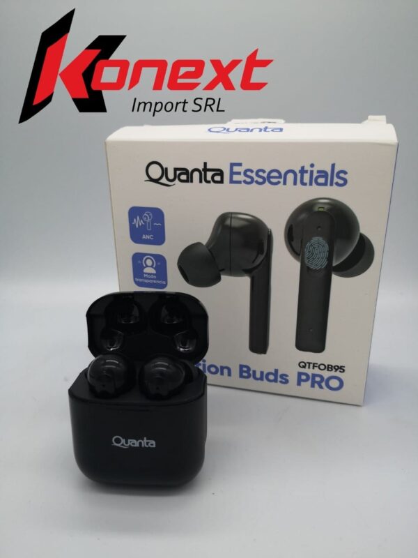 Auricular inalambricoBT 5.0 Touch TWS quanta QTF0B95 ANC NEGRO - Imagen 1