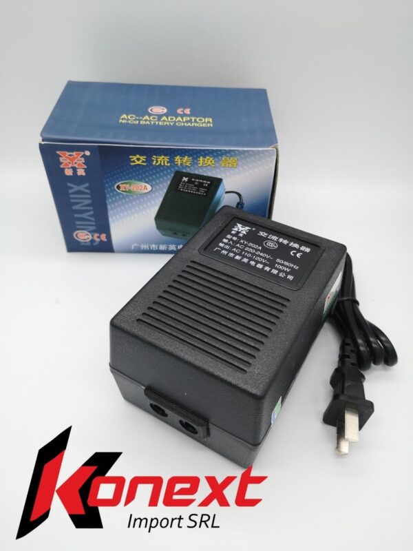 Transformador 220V A 110V 100W XY-202A con Cable - Imagen 1