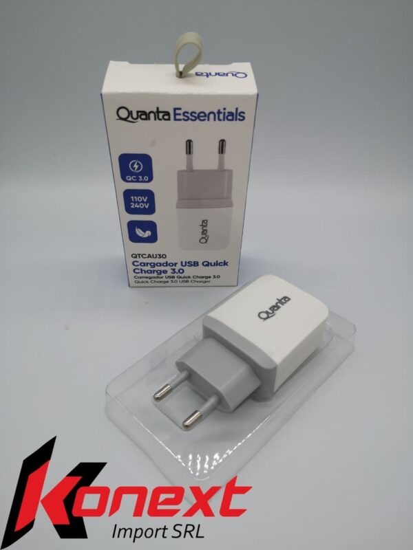 Cargador 5V 3A 9V 2A 12V 1.5A QC 3.0 QTCAU30 18W Max - Imagen 1