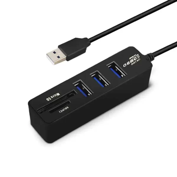 Hub USB 2.0 + LECTOR SD Micro SD - Imagen 2