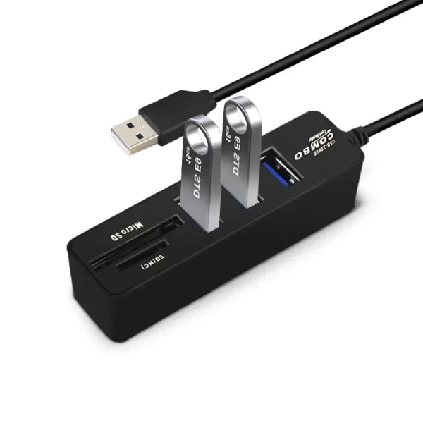 Hub USB 2.0 + LECTOR SD Micro SD - Imagen 3