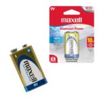 Pila 9V MAXEL Rectangular para Tester Sensor  Humo - Imagen 2