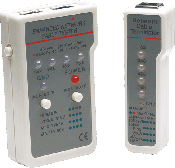 Tester Lan RJ45 CAT 3, CAT 4, CAT 5, CAT 5e, CAT 6, CAT 6A UTP STP FTP - Imagen 1