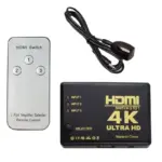 Switch Hdmi 3X1 4K Full HD1080p 3D con Control remoto IR Nintendo Switch PS4 Xbo360