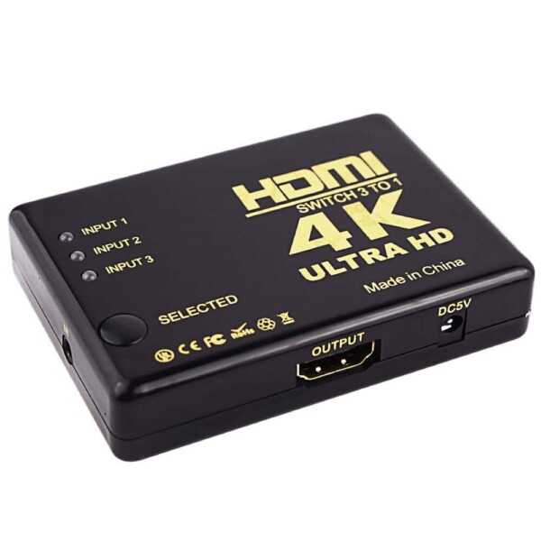 Switch Hdmi 3X1 4K Full HD1080p 3D con Control remoto IR Nintendo Switch PS4 Xbo360 - Imagen 2