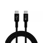 Cable USB-C negro 1M Nylon Huawei P30 samsung S22 Moto G 2022 LG V40