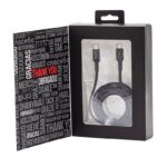 Cable USB-C negro 1M Nylon Huawei P30 samsung S22 Moto G 2022 LG V40 - Imagen 2
