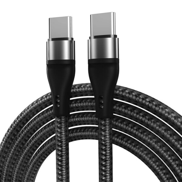 Cable USB-C carga rapida 60W S22 MacBook Pro 2022 2022 Huawei P50 P40 Nylon 2M - Imagen 2