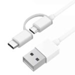 Cable Micro USB V8 + USB-C Type C Xiaomi sjx01zm 30 centimetro 2 en 1 - Imagen 2