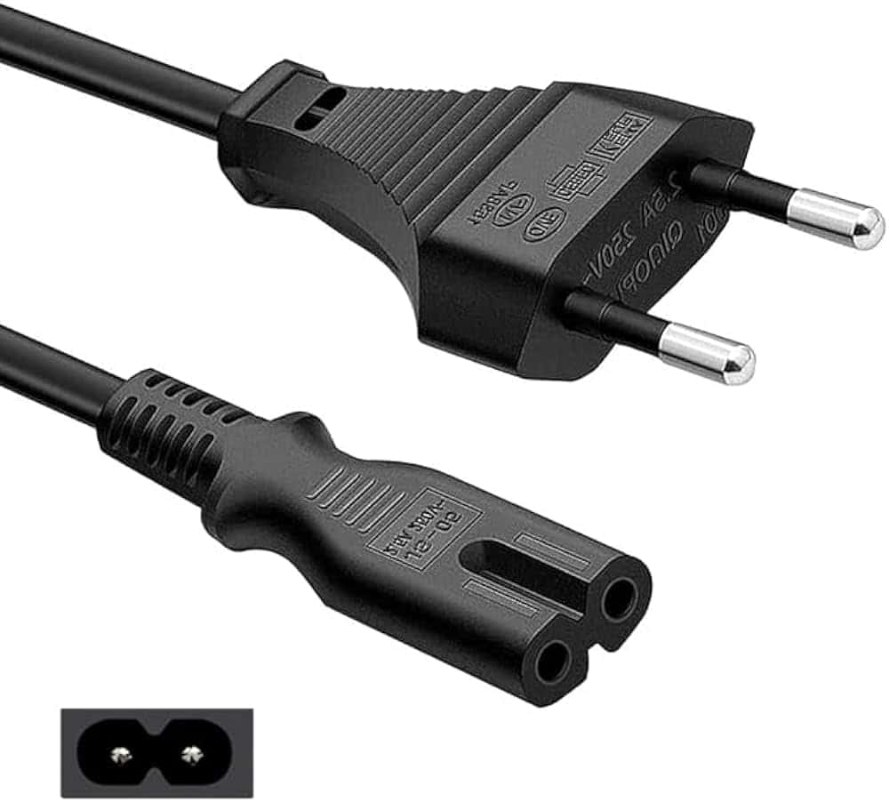 Cable de alimentacion 2 pin para Fuentes,impresoras,Cargadores nuevo IEC C7 - Imagen 2