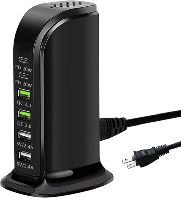 Cargador USB 65W 6 Puertos A-R22 2 Type-C 4 USB-A - Imagen 1