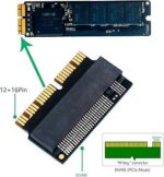 Adaptador PCIe NVME M.2 a SSD 12+16 pin para Air Pro Retina