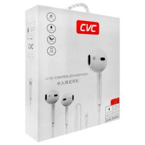 Auricular C/Mic Lightning V8 CVC BLANCO LE IPHONE