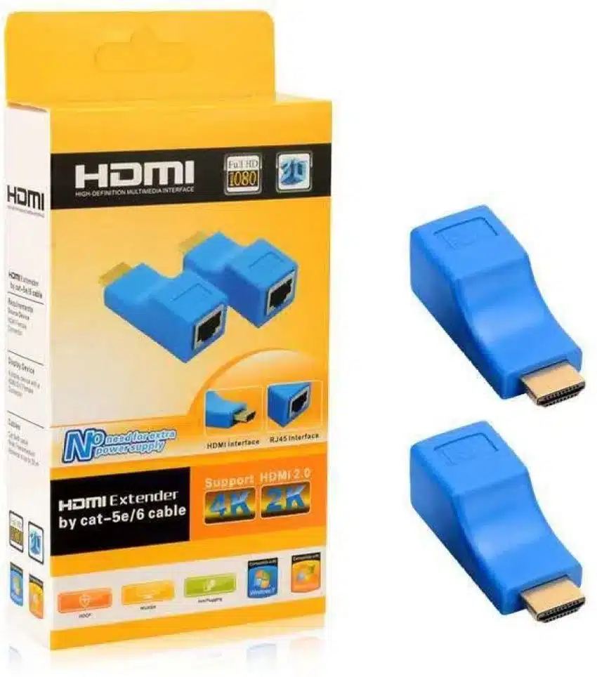 Extensor HDMI 30M 4K Cable UTP RJ45 1 INTERFACE CAT-5E/6 - KONEXT