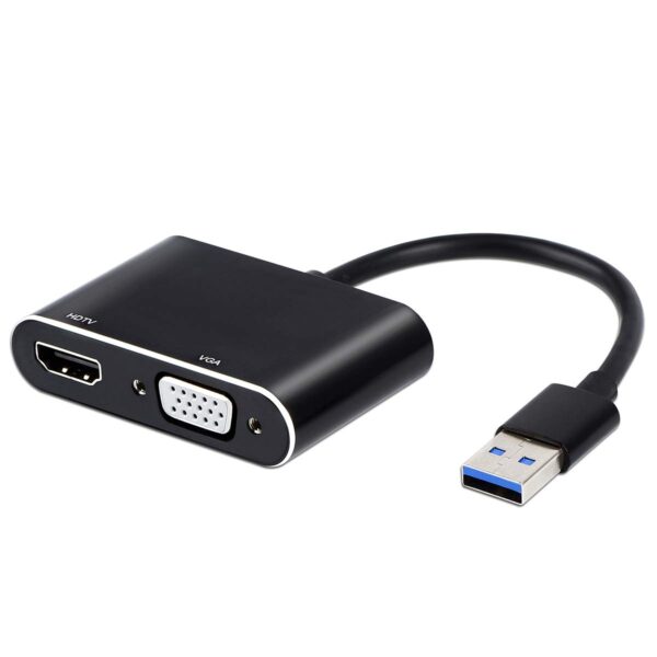 Adaptador USB a VGA y HDMI