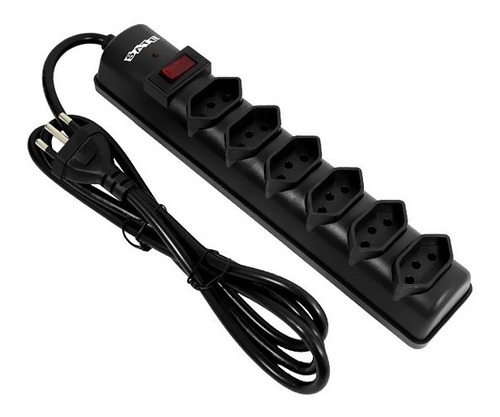 Zapatilla Electrica 6t 1.8m Blanco Vertical Agp006 con Voltimetro Filtro 6 enchufes