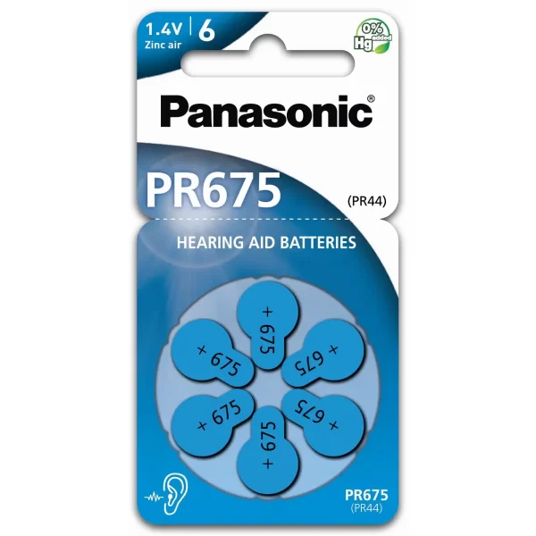 Pila Pr675 Pr40 +375 Panasonic 6 Unid 1.4V Audifono