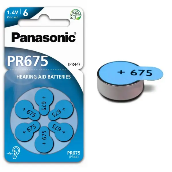 Pila Pr675 Pr40 +375 Panasonic 6 Unid 1.4V Audifono