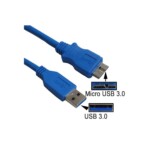 Cable USB para Disco Externo 1 METRO AZUL USB 3.0 HD EXTERNO AM/Micro