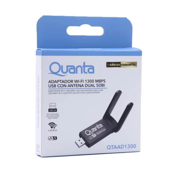Adaptador USB WIFI con ANTENA de 1300MBPS