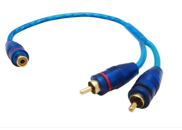 Cable RCA Audio Y 1 RCA hembra a 2 RCA macho splitter Audio Video - Imagen 2